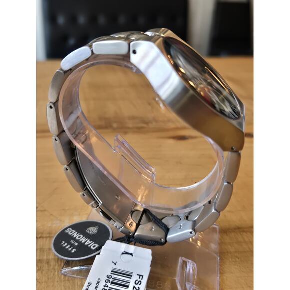 NWT Fossil Arkitect FS2919 Diamond Accent Stainless Steel Chronograph. Tin. NEW - Picture 7 of 13